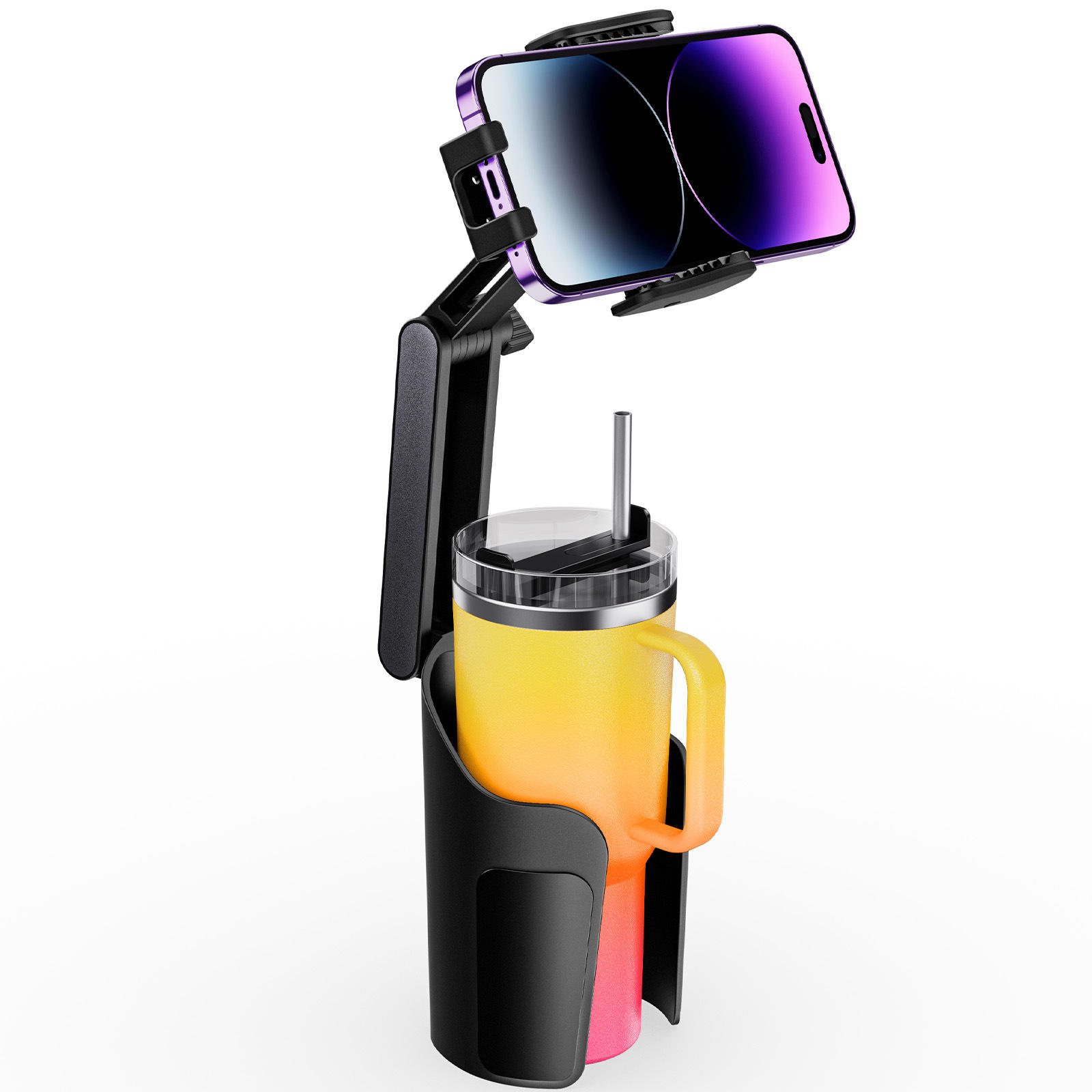 2-in-1 Cup Holder Phone Holder for Car - Universal Adjustable Car Mount | Shenzhen Econg Technology